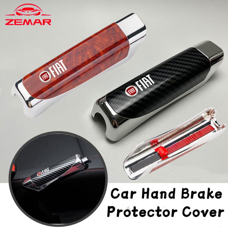 Capa Protetora Do Freio De Mão Carro Fiat Fibra De Carbono Estilo Travão Universal SUV Acessório Para Uno Toro 500 Bravo Punto Palio Argo Stilo Strada Mobi