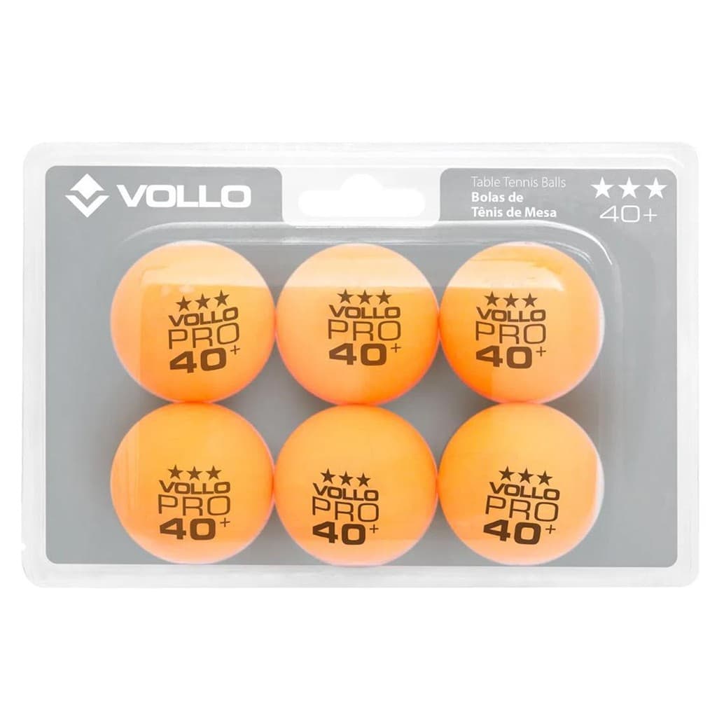 Bola De Tênis De Mesa 3 Estrelas Com 6 Unidades Vollo
