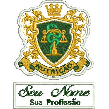 Patch Nutrição arabescos  Kit - Nome + Logotipo