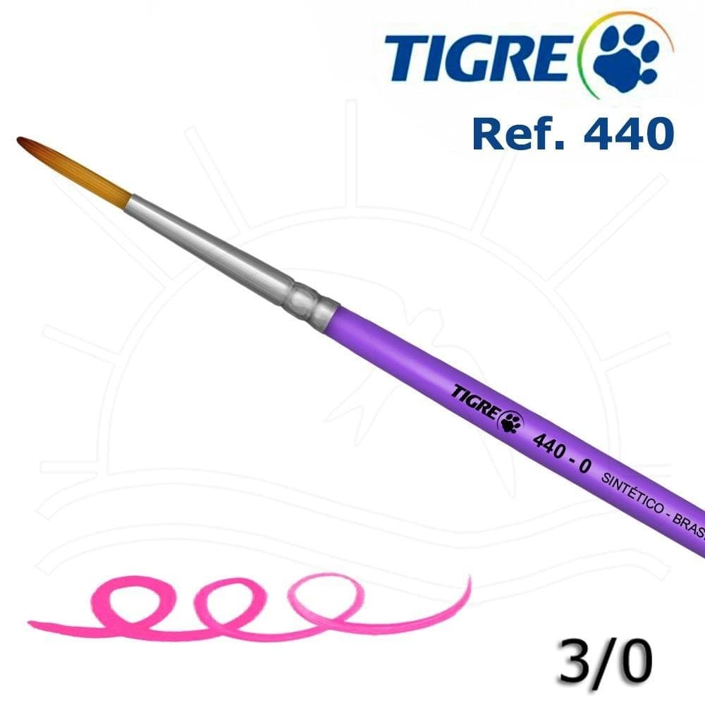 Pincel Tigre 440 - Redondo Liner Sintético Mesclado