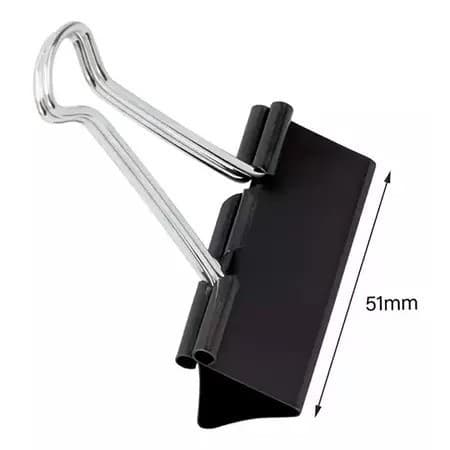 Prendedor Metal Binder Preto 51Mm Jocar Office