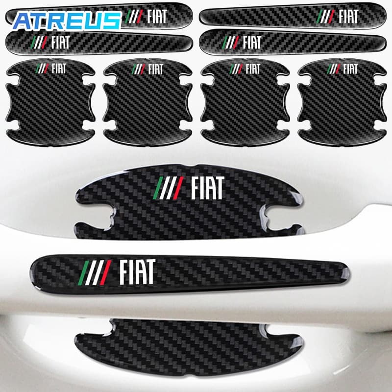 4/8Pçs Novo Fiat Adesivo Protetor Maçaneta Da Porta Do Carro Anti Arranhões De Proteção Colisões Para Fiat Strada Argo Mobi Toro Fastback Pulse Cronos Scudo 500 Titano Palio Idea Uno Punto