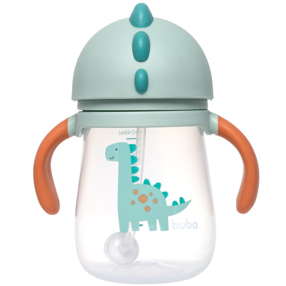 Copo Treinamento Magic Canudo Silicone Dino Unicórnio Buba