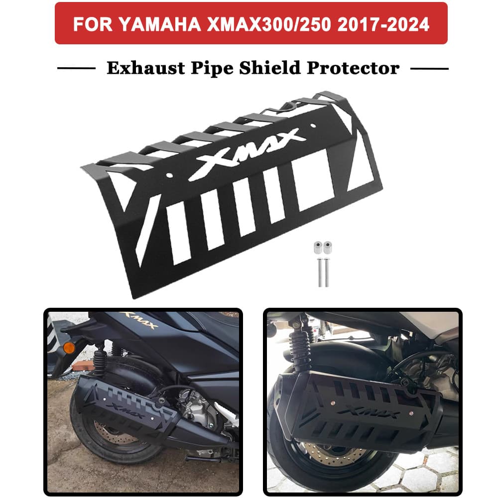 Para YAMAHA XMAX300 X MAX 300 250 2017-2024 Escudo Do Tubo De Escape Da Motocicleta Protetor Calor Capa Guarda Decorativ