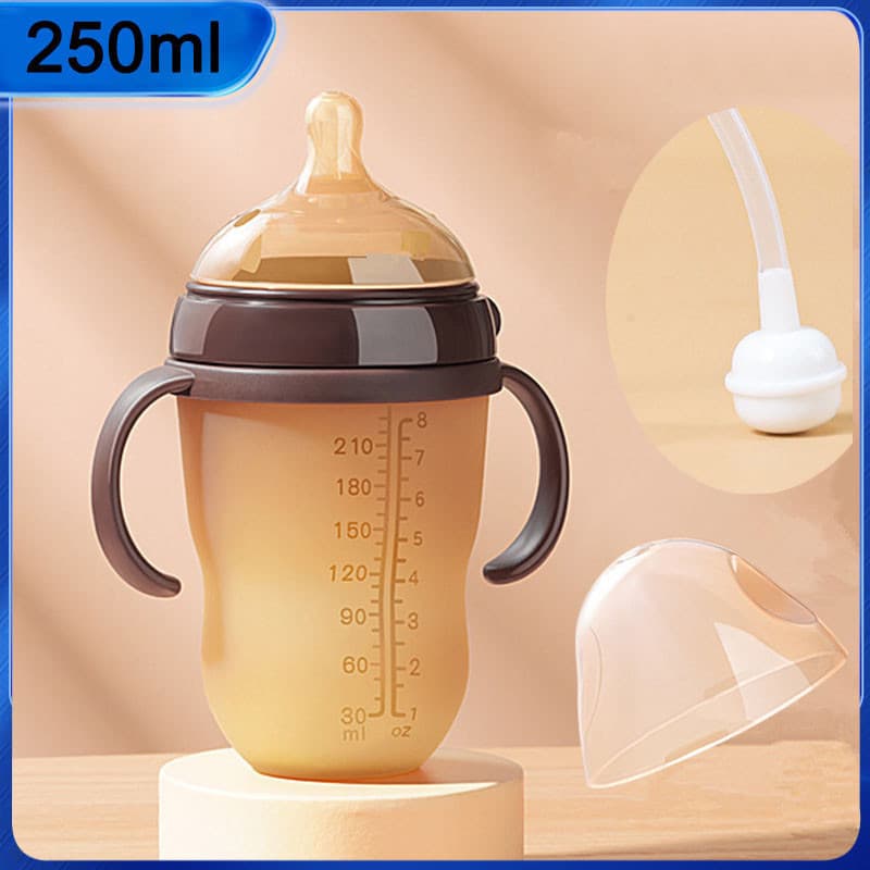 250ml/10ML Mamadeira De Silicone Anti-cólicas Com Toque Naturalwate Imitando Bico De Leite Materno Anticólica E Refluxo
