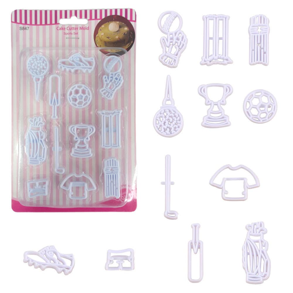 Kit Cortador Marcador de Esportes Futebol Golfe para Pasta Americana Biscuit - Confeitaria e Artesanato