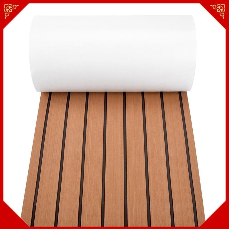 6MM Autocolante EVA Folha De Espuma De Teca De Iate Marinho Piso Sintética De Deck Marrom 240X45cm
