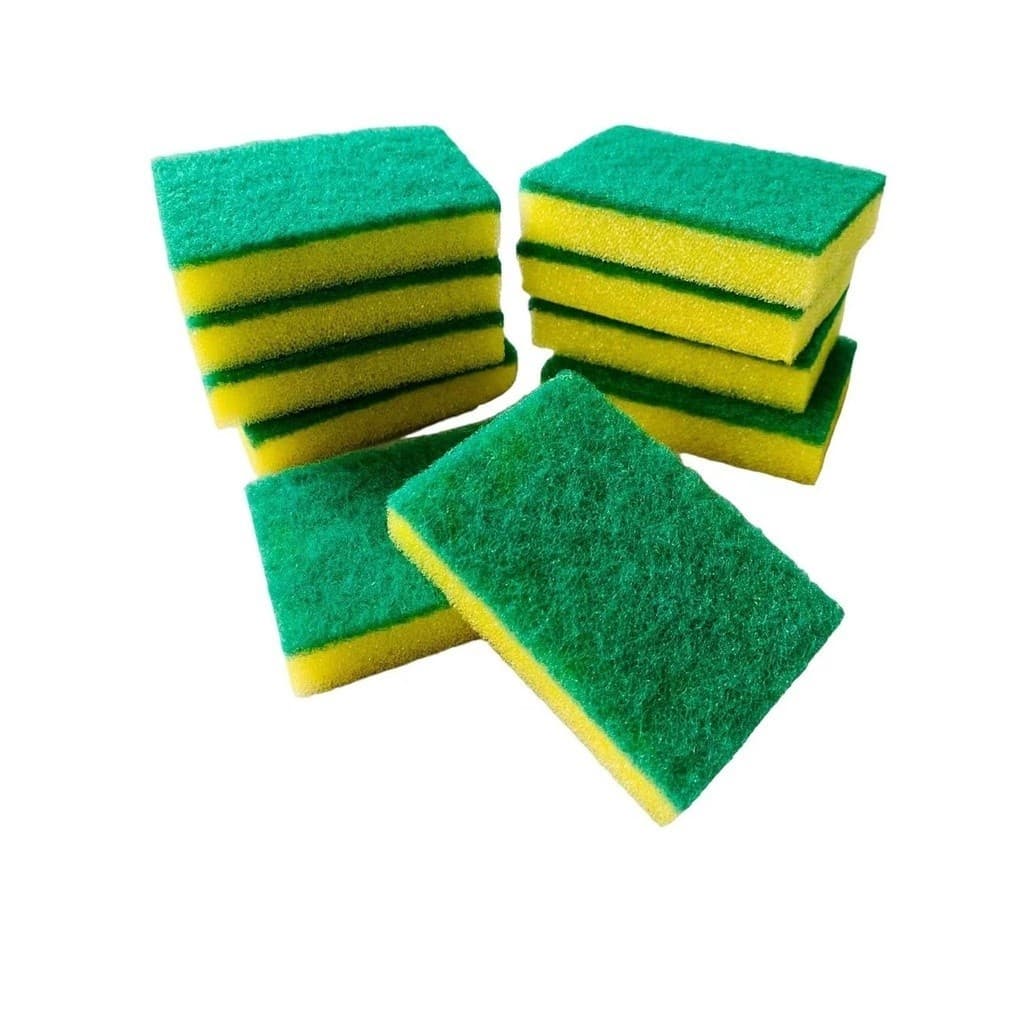 Pct 10 Esponja Multiuso Lava Louça Dupla Face Cozinha Limpeza Pia Panelas
