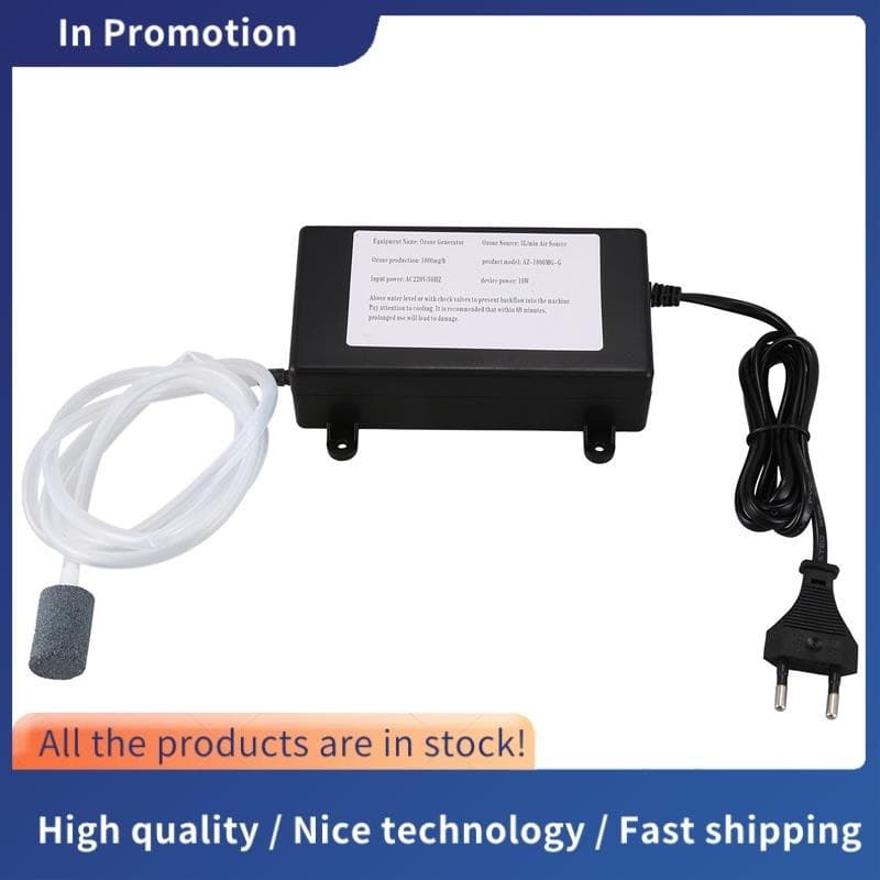 Gerador De Ozônio 1000Mg Ozonizador Água Purificador De Ar Tratamento Frutas Peixes Vegetais Tank , EU Plug