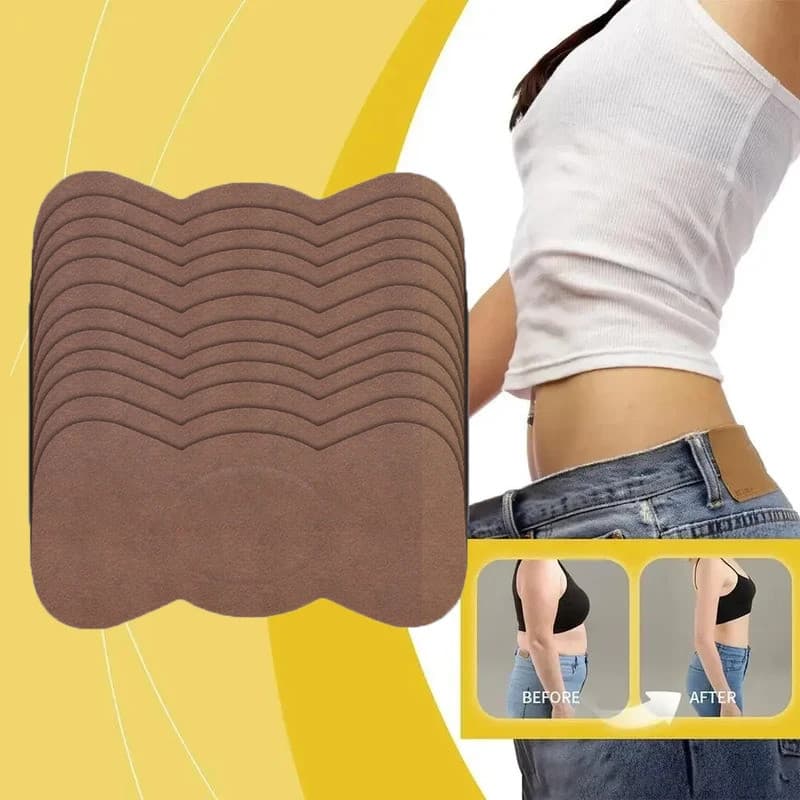 Remendo modelador corporal de 60 peças, queima rápida de gordura, adesivo linfático, melhora o estômago, abdômen, adesiv