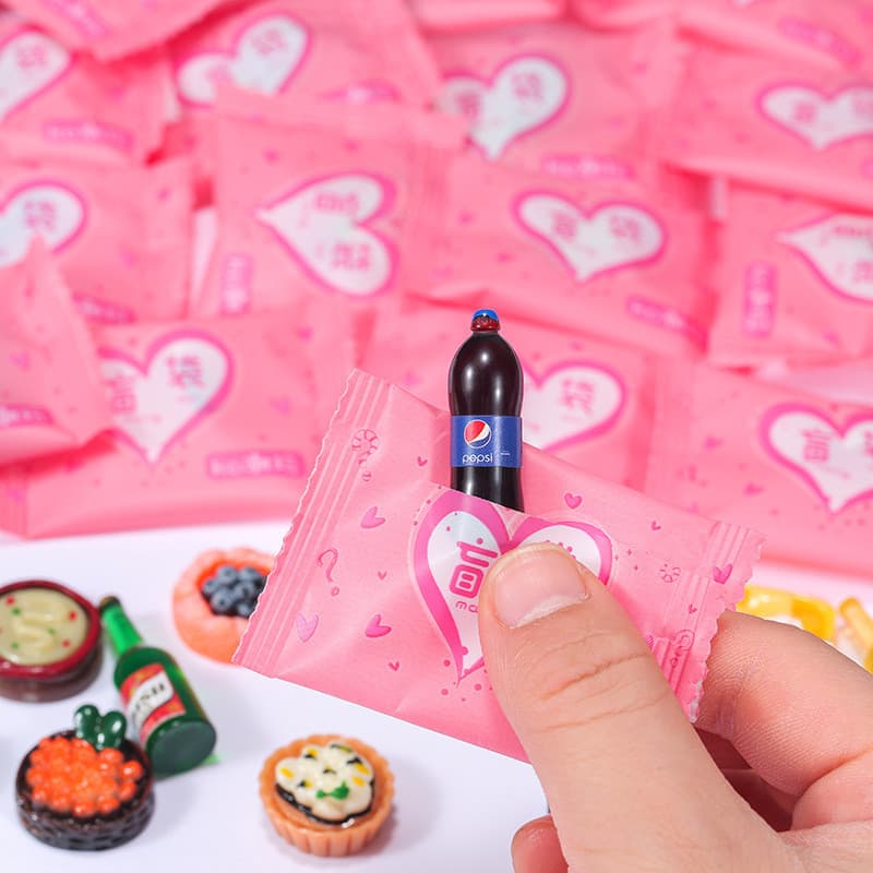 （6,8,10 peças）Saco cego Brinquedos Brinquedo Modelo Miniatura Modelo alimentar presente de Natal