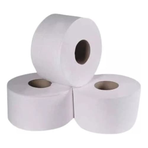 Papel Higiênico Branco Rolão Industrial 8 Rolos - Econômico