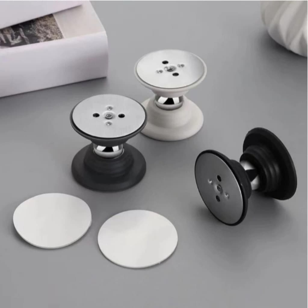 Prendedor Batetor Trava Fixador Porta Imã Magnético Adesivo Inox Preto