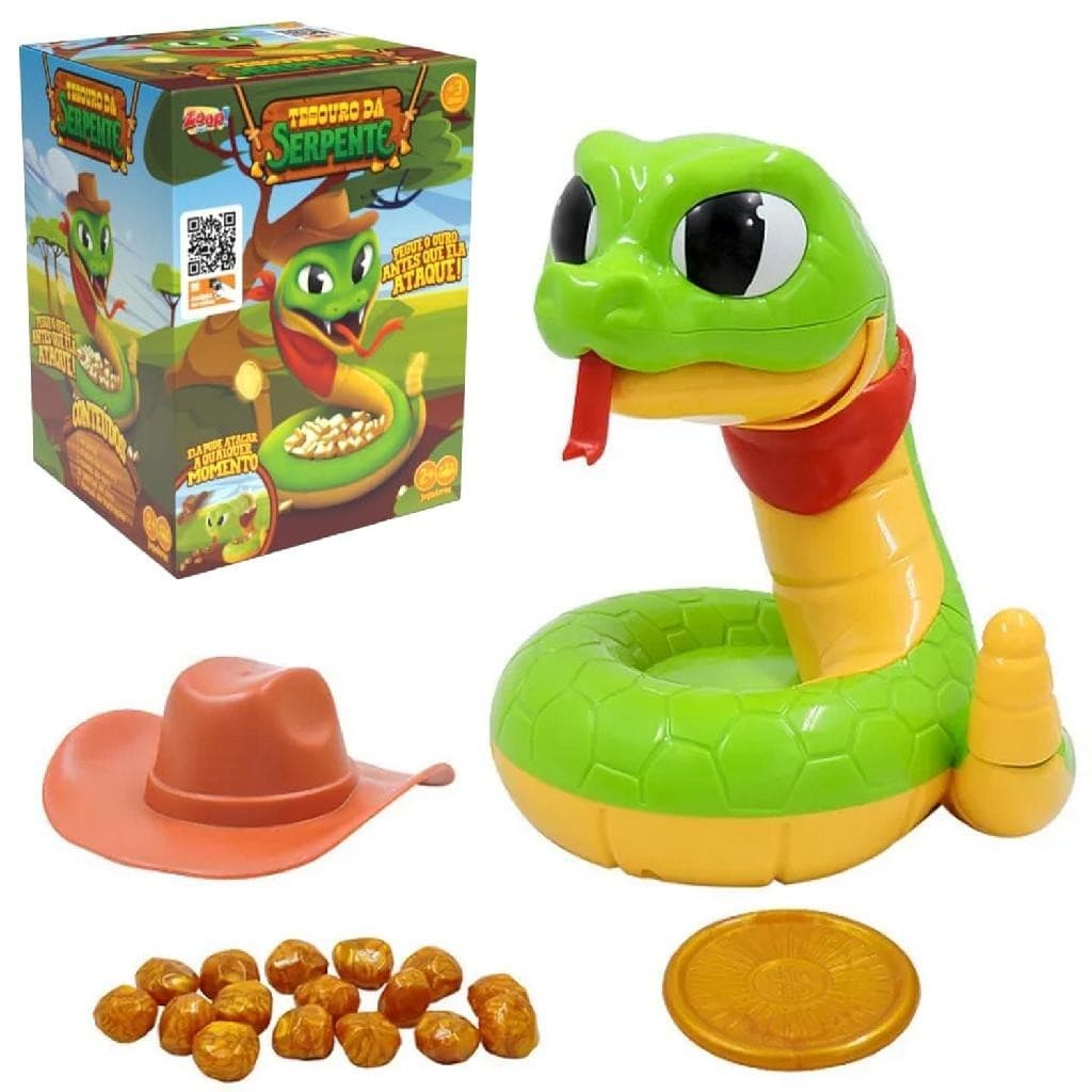 Brinquedo Tesouro da Serpente Jogo Pega o Ouro da Cobra Estratégia