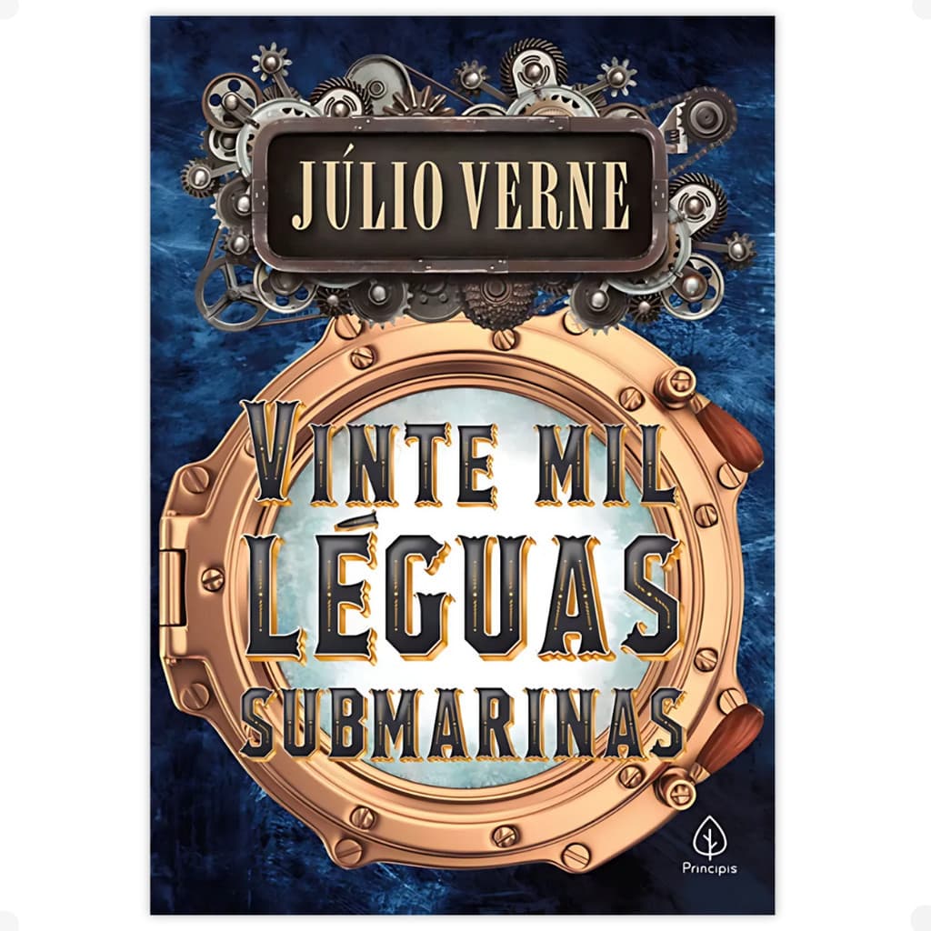 Livro Vinte mil léguas submarinas Júlio Verne Editora Principis Literatura Clássica