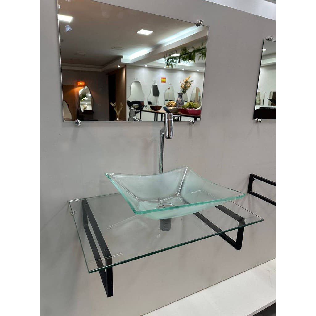 Gabinete De Vidro Banheiro Tampo Lavatório Pia 40x40cm 50x40cm 60x40cm PPR Cores