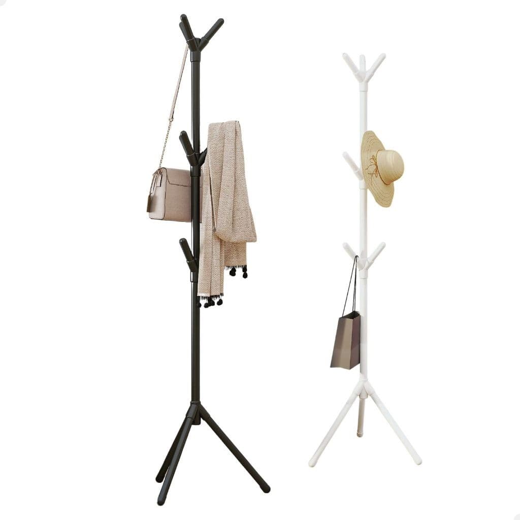 Cabide Mancebo Cabideiro De Chão COM 12 Ou 9 Ganchos Organizador Casaco Chapéu Bolsa Roupas Calça