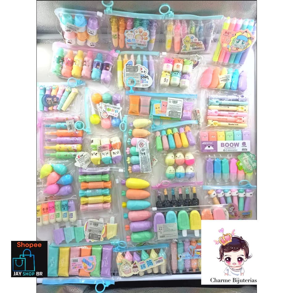 5 Ate 25 unidades de Mini Marca Texto Marcadores Misturado estilos varios modelos Barato Papelaria/Escola/Escritório