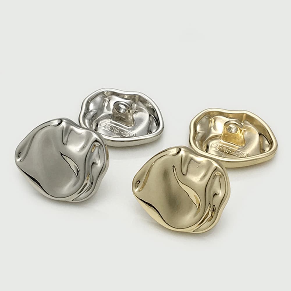 10 Peças Botões De Metal Irregulares Vintage Para Cardigãs/Casacos/Suéteres | 3 Tamanhos (12/17/22mm) Ouro E Prata Decor