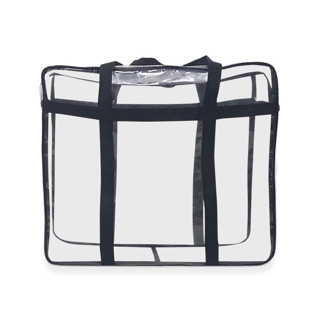 Bolsa sacola cristal PVC transparente organizador roupa cobertor 50x40x25cm praia visita PRESIDIO