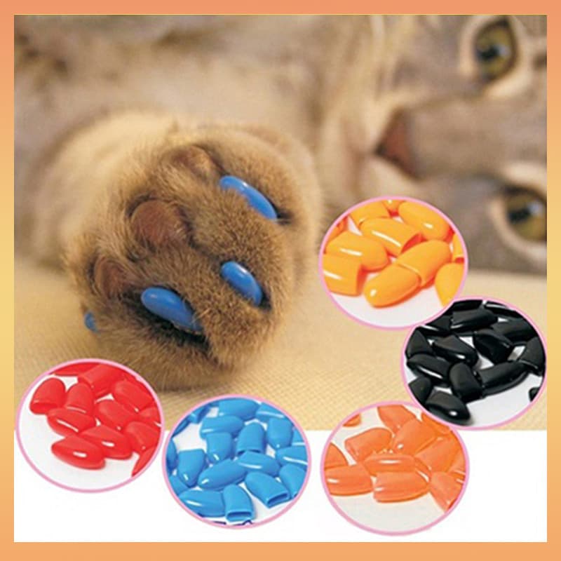 [BayStar] 20 Unidades De Garra De Pata De Gato Para Cachorro De Estimação Antiarranhões Capas Protetoras De Unhas De Sil