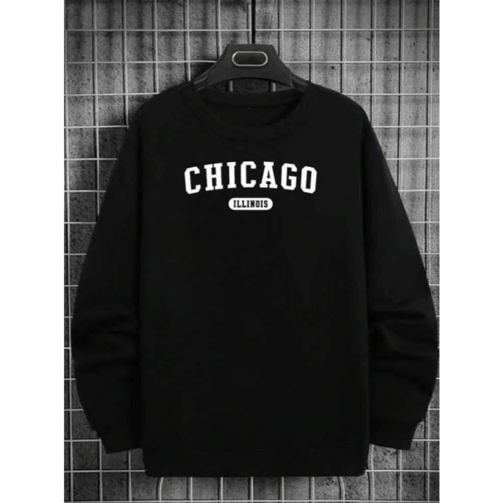 Moletom Gola Redonda Unissex Blusa De Frio Básico Careca Casaco Masculino Flanelado Com Estampado