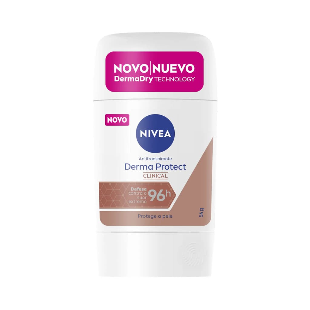 DESODORANTE NIVEA CLINICAL STICK DERMA PROTECT FEMININO 54G