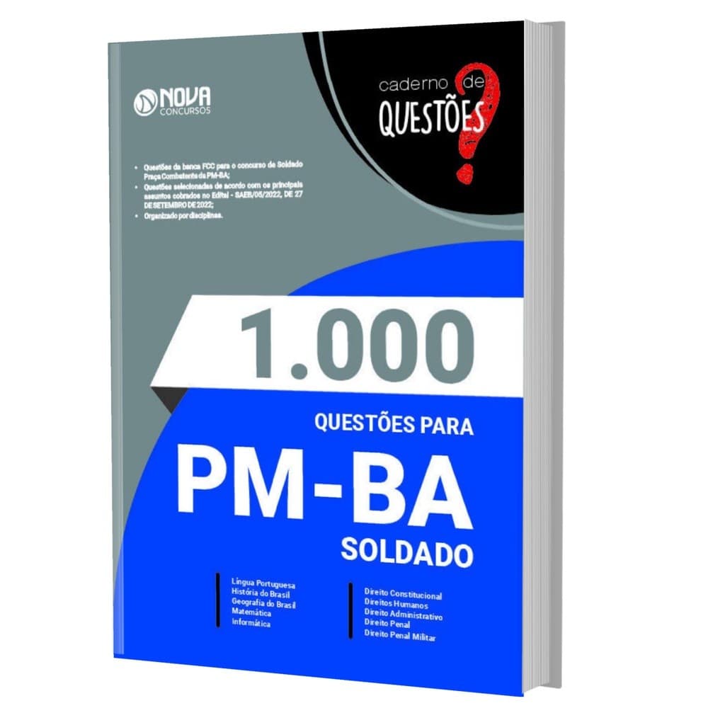 Apostila Questões Gabaritadas PM BA - Soldado