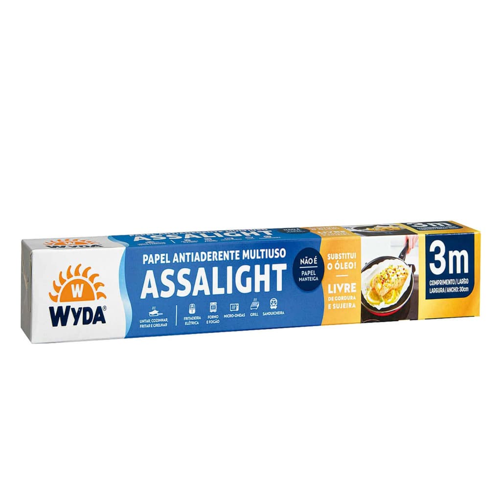 Papel Antiaderente Multiuso Assalight 30cm Rolo de 3m Wyda
