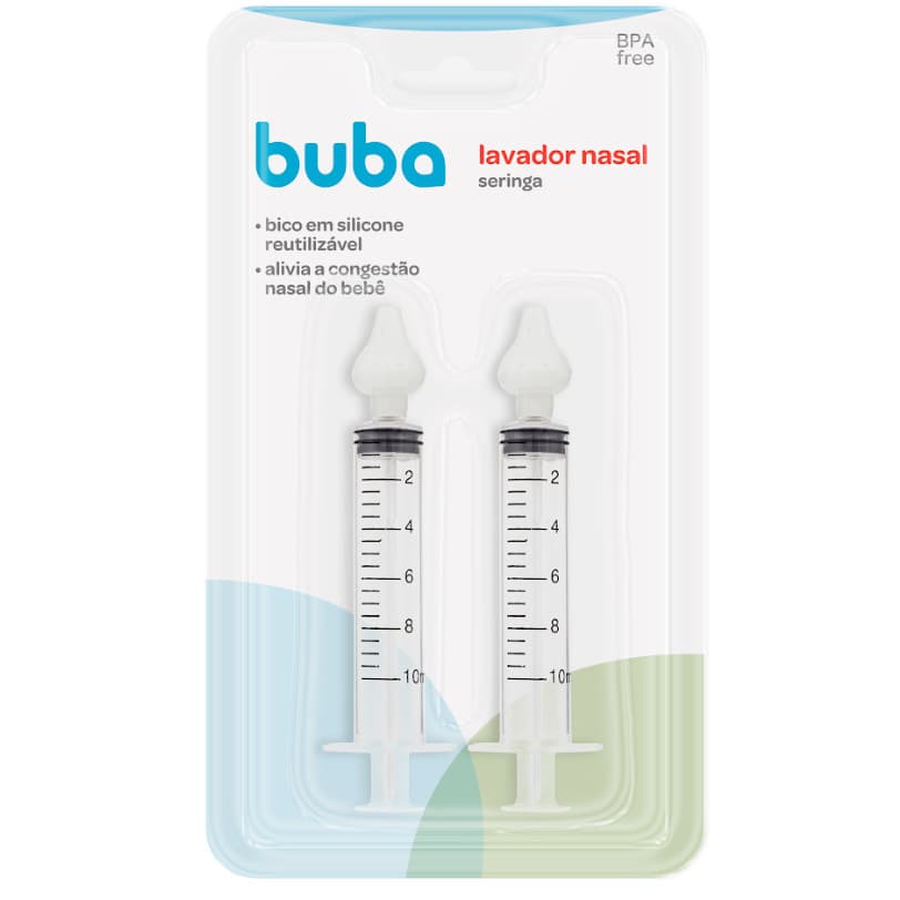 Buba Kit 2un Lavador Nasal Seringa Com Ponta Em Silicone