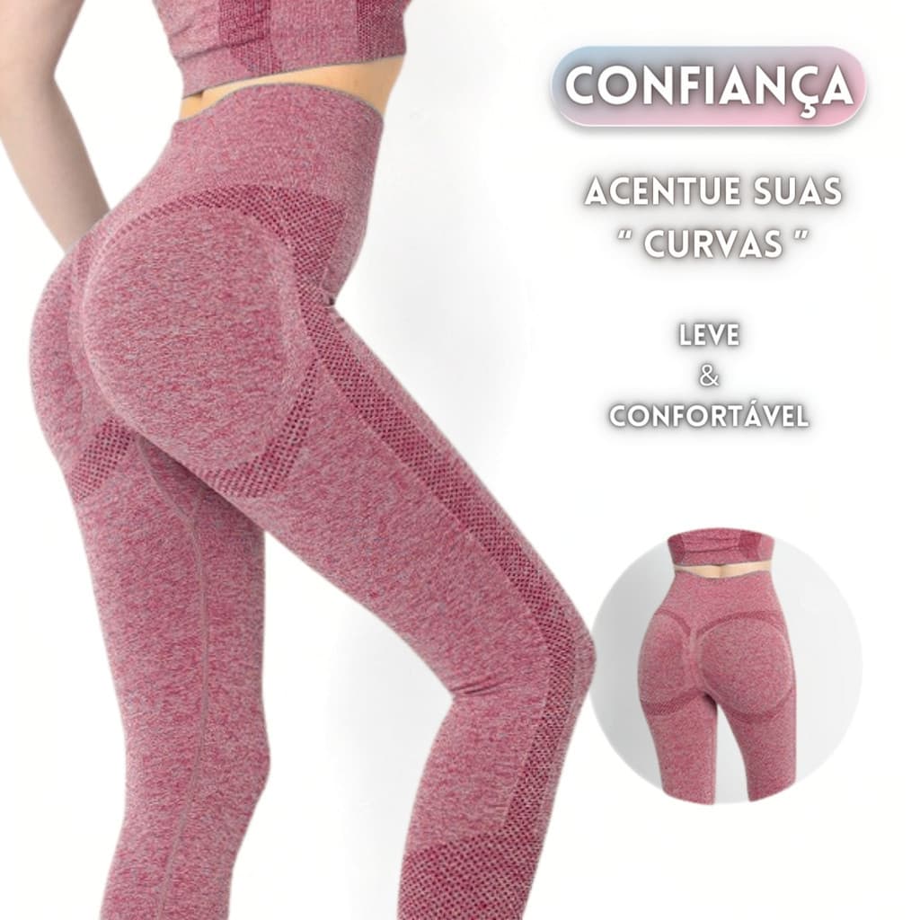 Calça Legging Feminina Zero Transparencia  Fitness Sem Costura Cintura Alta