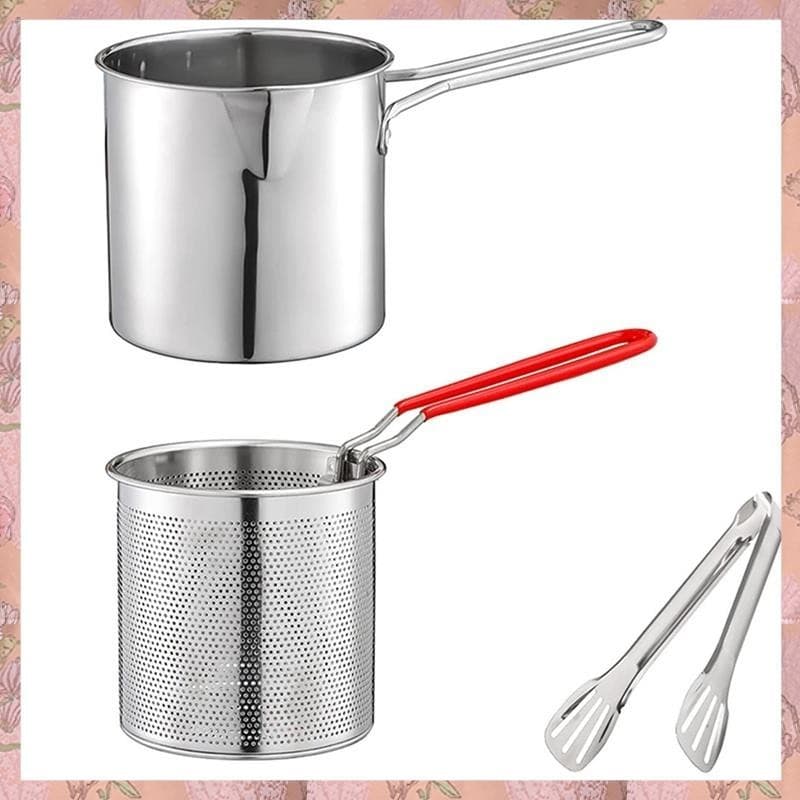 [B J R W] Panela De Fritura Profunda Tempura Japonesa Com Cesto Coador Para Frango Frito