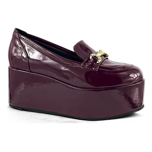 Mocassim Feminino Plataforma Veniz Bordo Oxford Hashem