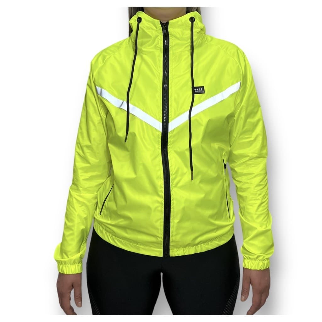 Jaqueta Corta Vento Ciclismo Feminina Impermeável Zíper Lisa