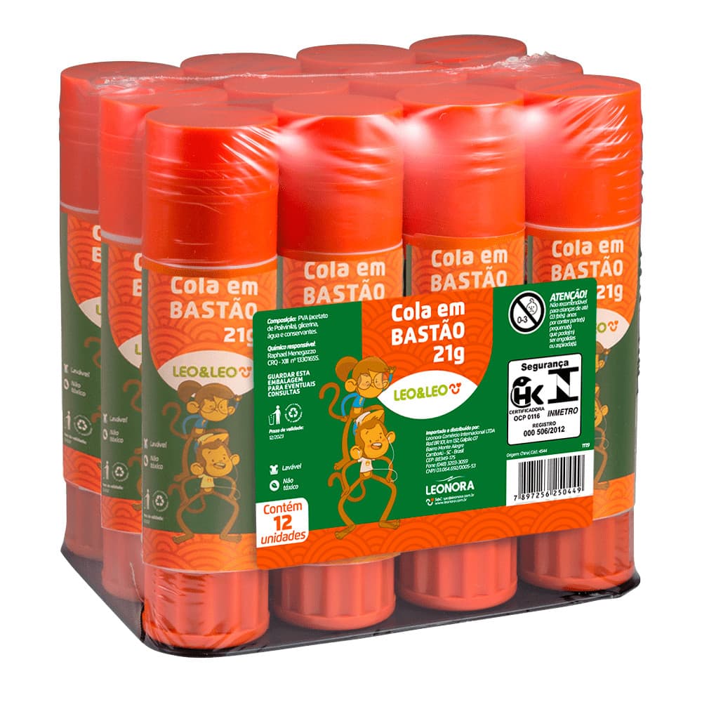 Cola em Bastão Leo&Leo/LYKE – 10g | 21g | 40g – Secagem Rápida e Alta Fixação