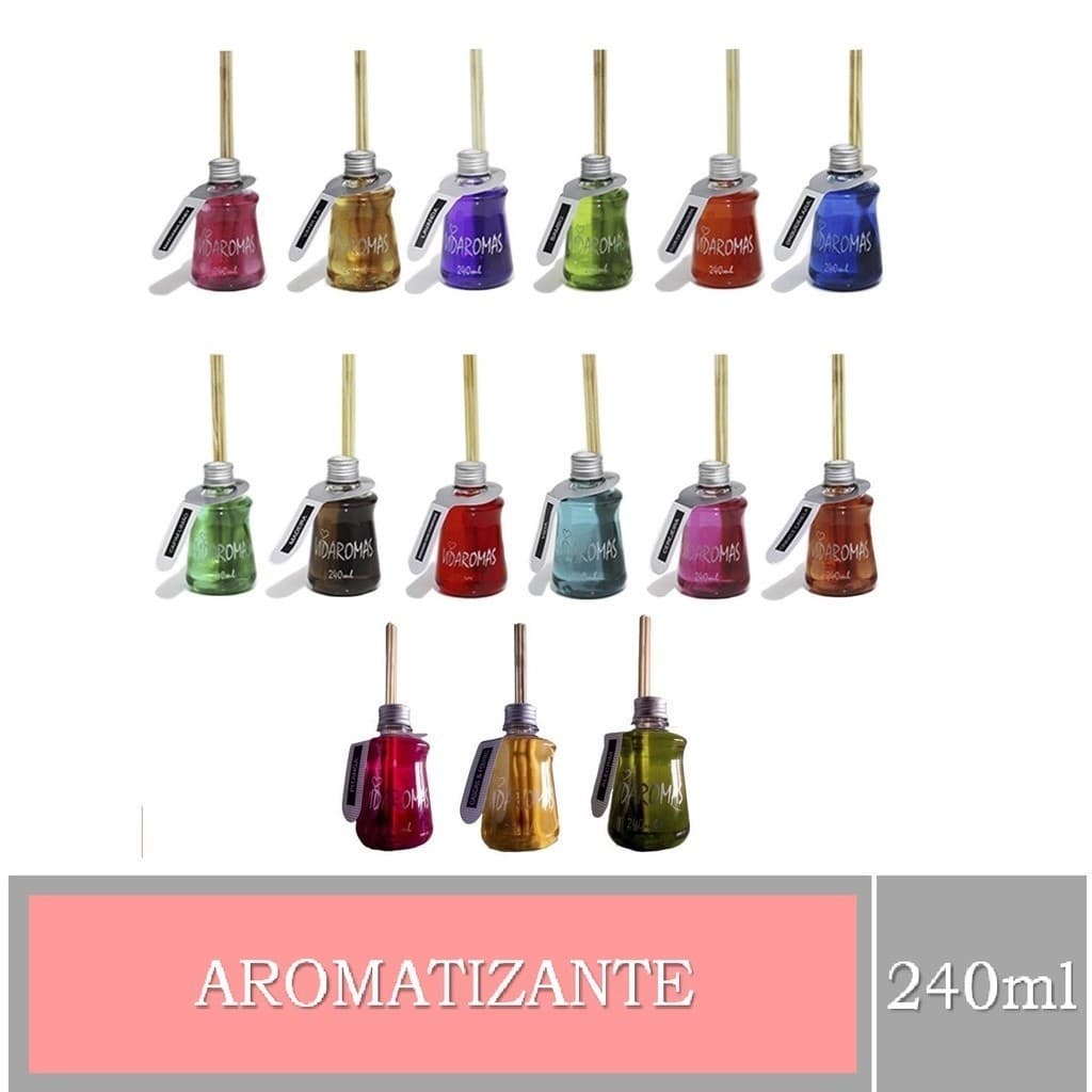 Difusor Aromatizador de Ambiente Vidaromas 240ml (24 aromas disponíveis)