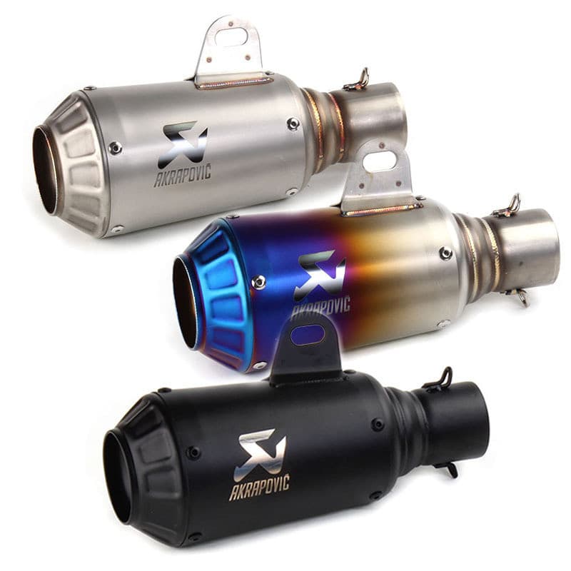 Silenciador De Tubo De Escape Universal Para Motocicleta Com Entrada De 51 Mm Ekzos