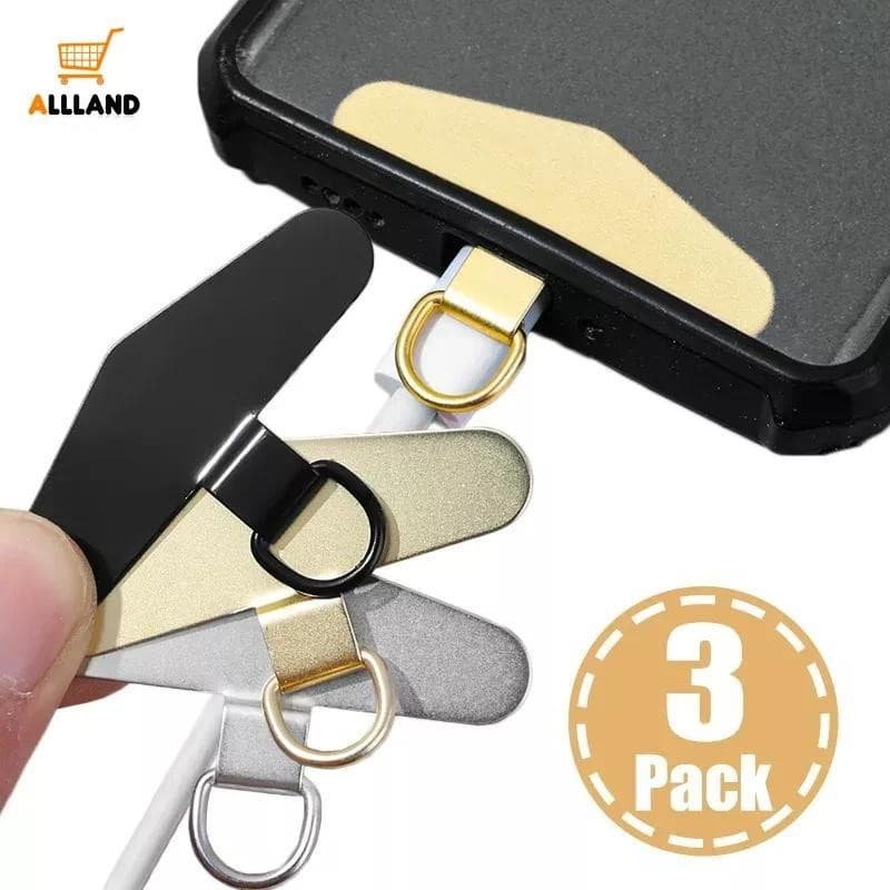 1/3Pcs Universal Stainless Steel Phone Lanyard Patch-Clipes De Conexão Da Caixa Do Telefone Celular-Junta Almofada Alça Destacável