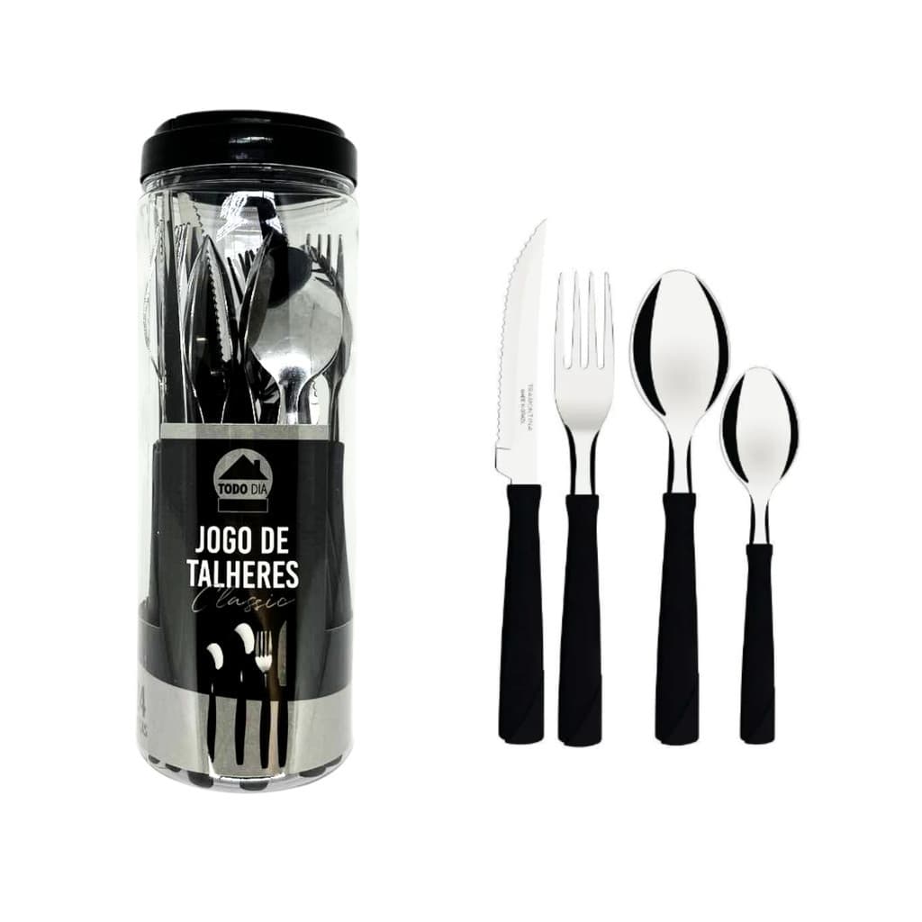 Jogo De Talheres Faqueiro Inox Com Suporte