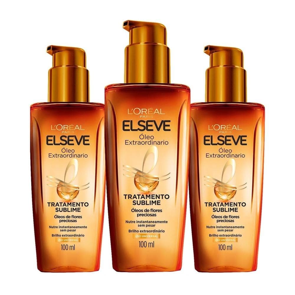 Kit 3 und Óleo Elseve Extraordinário Paris 100ml