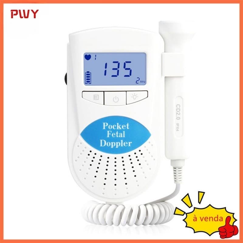 2024 Fetal Doppler Detector para Bebê Pré-fibra Freqüência Cardíaca/Sonar/Estetoscópio Monitor 628 Mulheres Grávidas 