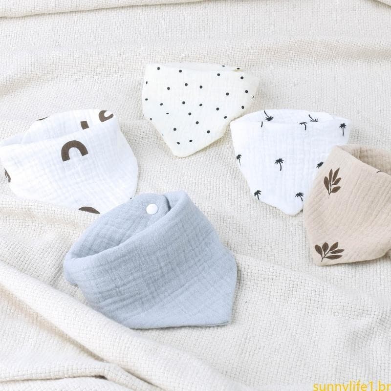 sun 4-Peças Baby Drool Bib Triângulo Alimentador Lenço Babete Respiração