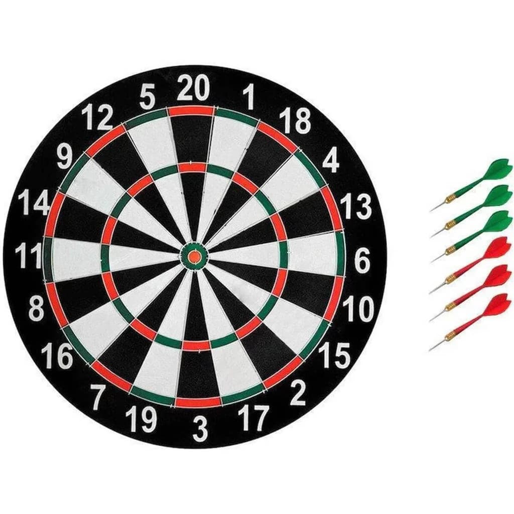 Jogo de Dardos Fort Dupla Face 15 Polegadas Com 6 Peças