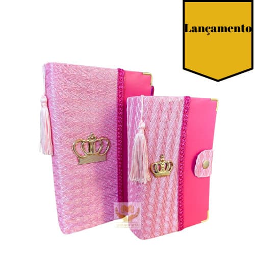 Kit Biblia Sagrada Mãe e Filha Caneta e Harpa Letra Gigante