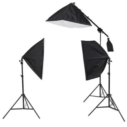 Kit 3 Softbox 50x70 Girafa Studio IluminaçãoVideo Foto Profissional