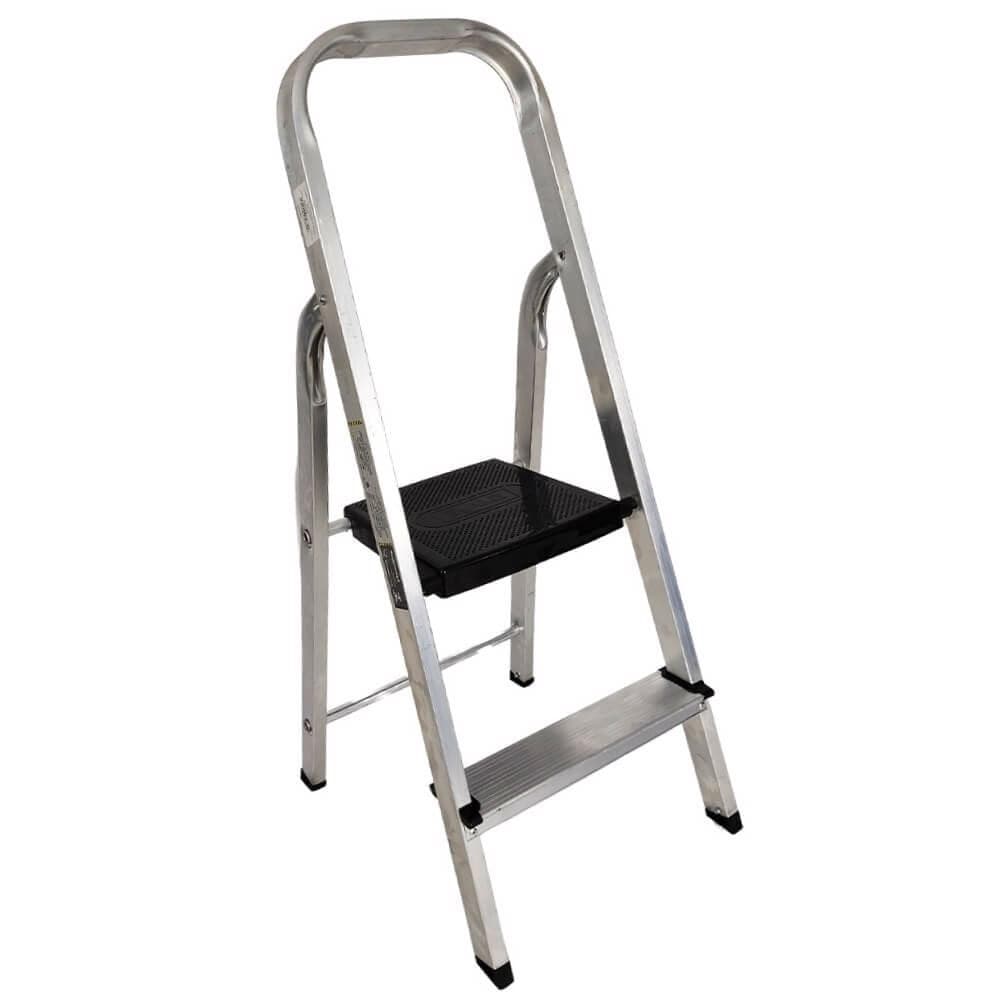 Escada Domestica de Alumínio 2 Degraus EVE1022 EVALD