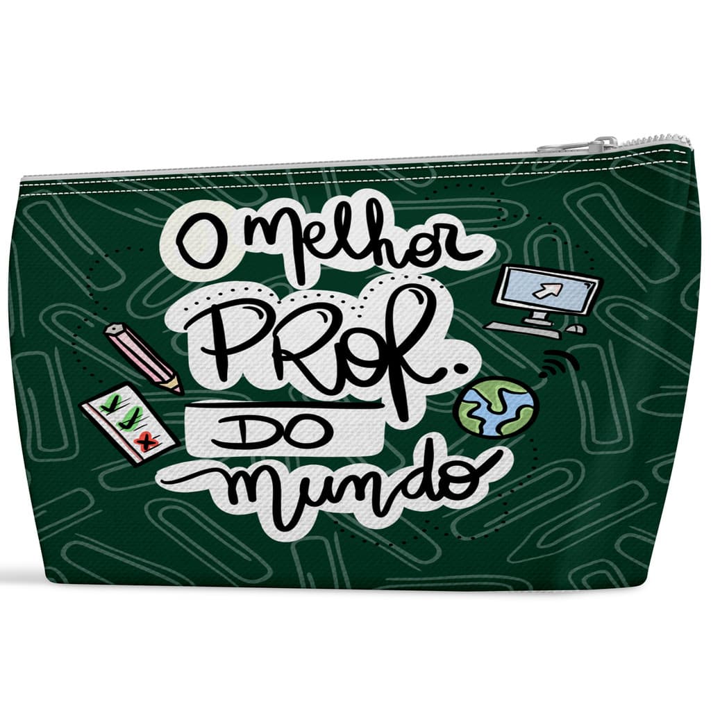 Necessaire melhor professor lembrança brinde slim bolsa