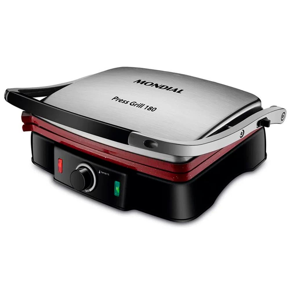 Chapa Grill Press Grill 180 220V Vermelho 1800W PG-02 Mondial