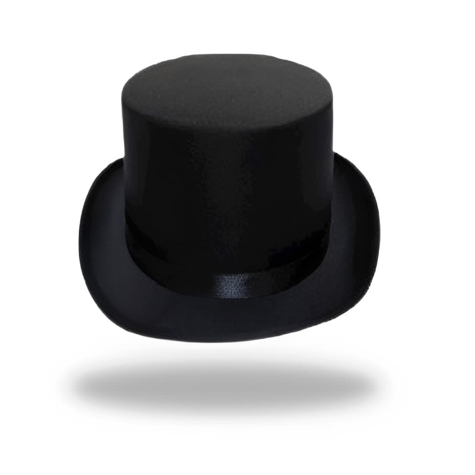 Cartola de Mágico Revestida com Tecido Aveludado para Fantasias