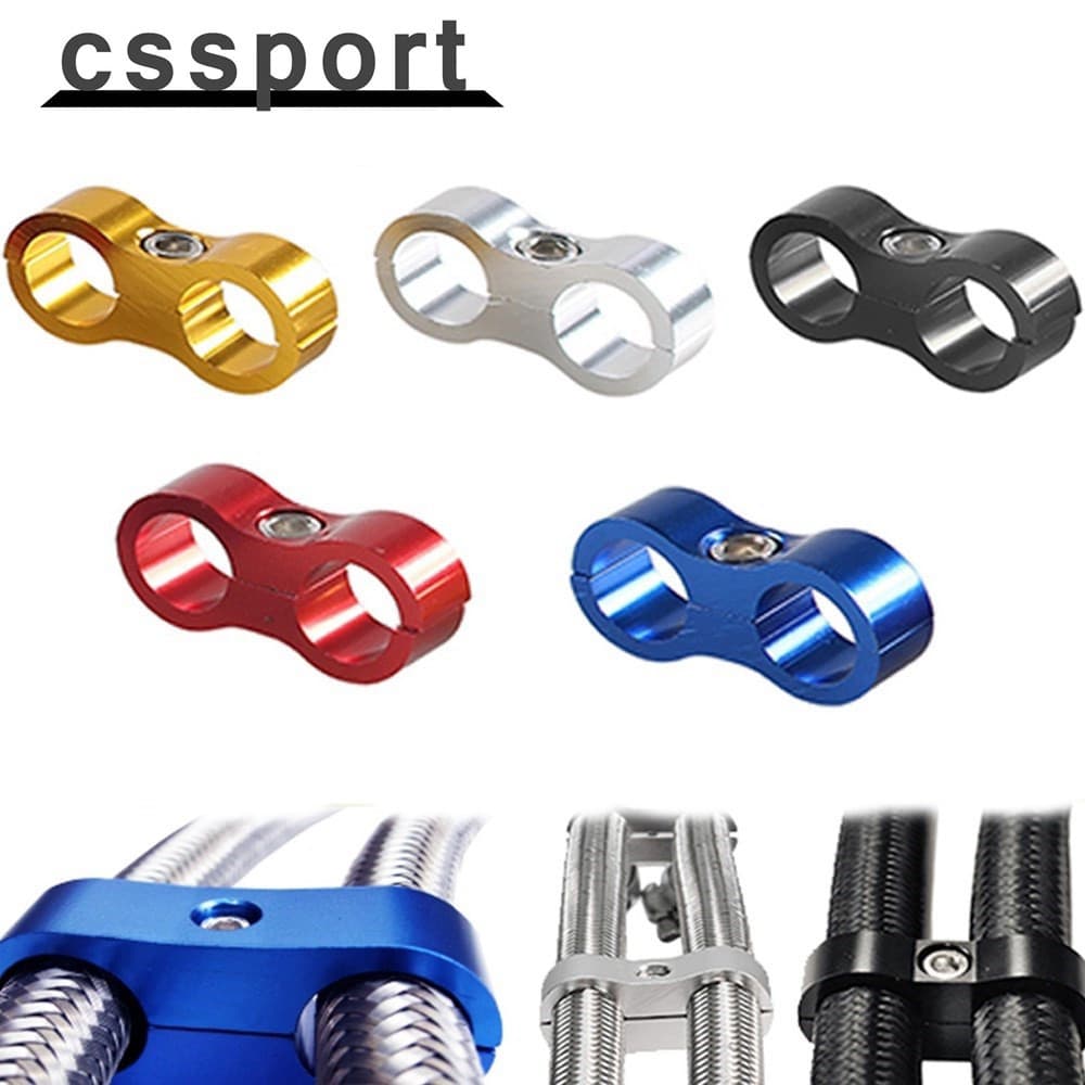 AN4 AN6 AN8 AN10 Óleo Combustível Mangueira de Água Tubo Separador Divisor Braçadeira Separador de Linha de Alumínio Kit